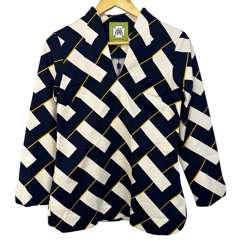 Elizabeth mckay christie top navy white size 0 NEW